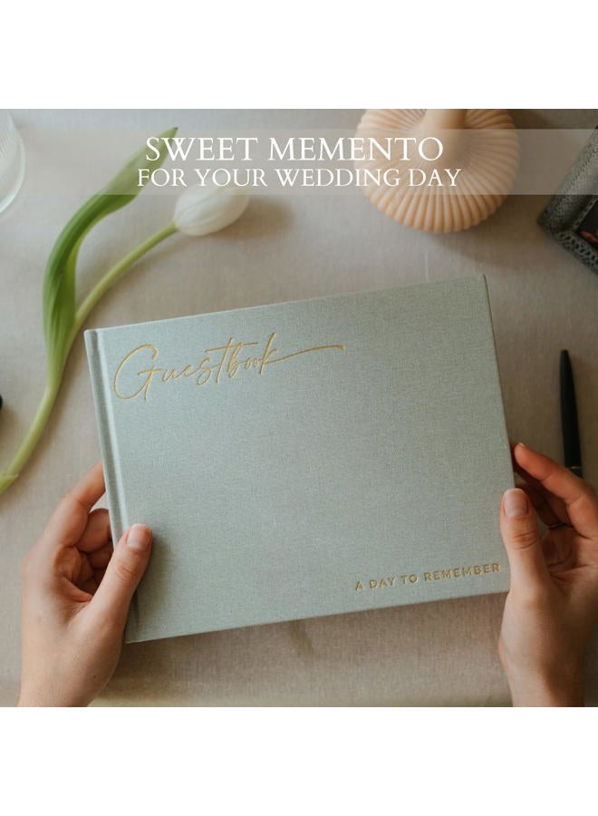 ZICOTO Beautiful Wedding Guest Book for Your Wedding Reception - Simply Elegant Guestbook to Sign in and Add Polaroid Photos - The Perfect Wedding Or Baby Shower Guest Book for The Special Day - Image 3